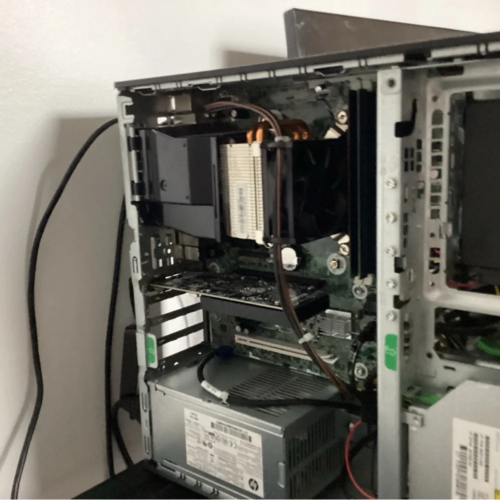 HP Desktop Computer Tower - Black and Silver